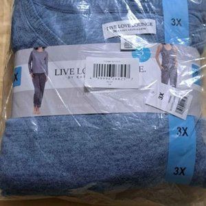 Nwt Womens Live Love Lounge SET 3 Piece Set  PAJAMAS 3x